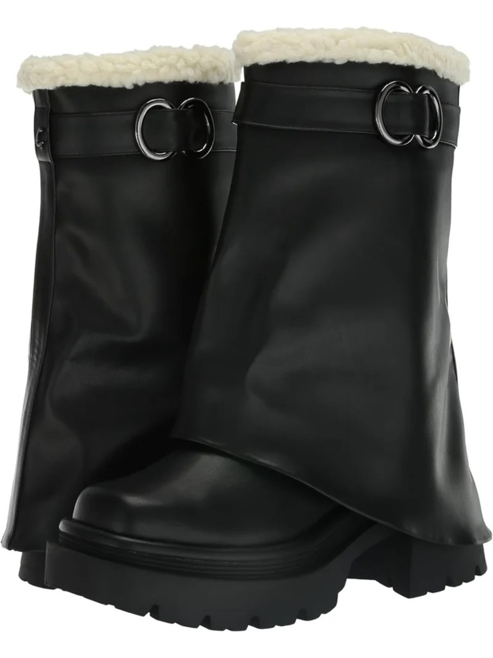 NWT Circus NY Noah Black Boot | 8 | Lug Platform Mid-Calf Shark Boot